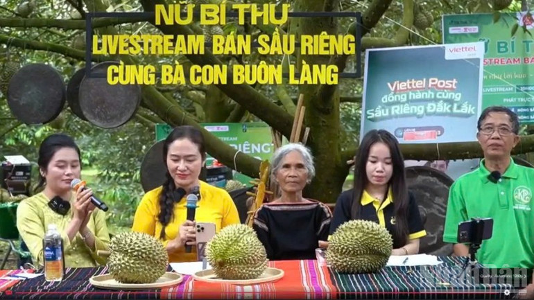 LIVESTREAM NỮ BÍ THƯ CÙNG BÀ CON BUÔN LÀNG BÁN SẦU RIÊNG